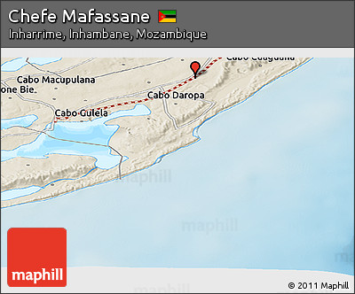 Shaded Relief Panoramic Map of Chefe Mafassane