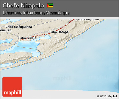 Shaded Relief Panoramic Map of Chefe Nhapalo