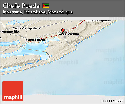 Shaded Relief Panoramic Map of Chefe Puede