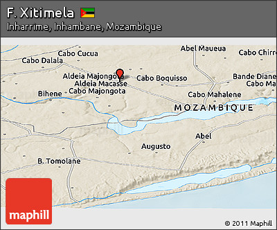 Shaded Relief Panoramic Map of F. Xitimela
