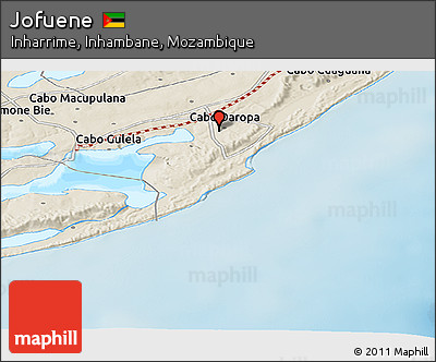 Shaded Relief Panoramic Map of Jofuene