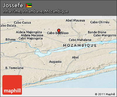 Shaded Relief Panoramic Map of Jossefe