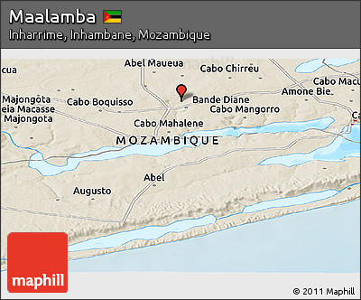 Shaded Relief Panoramic Map of Maalamba