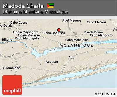 Shaded Relief Panoramic Map of Madoda Chaíle