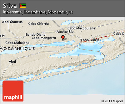 Shaded Relief Panoramic Map of Silva