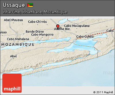 Shaded Relief Panoramic Map of Ussaque