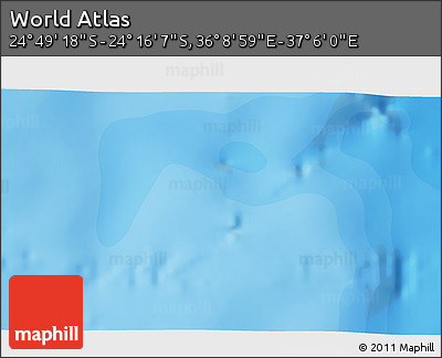 Political 3D Map of the Area around 24° 32' 42" S, 36° 37' 30" E