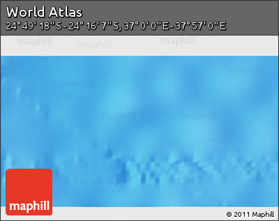Physical 3D Map of the Area around 24° 32' 42" S, 37° 28' 30" E