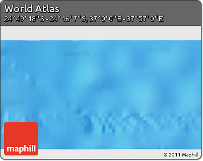Physical 3D Map of the Area around 24° 32' 42" S, 37° 28' 30" E