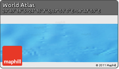 Physical Panoramic Map of the Area around 24° 32' 42" S, 38° 19' 30" E