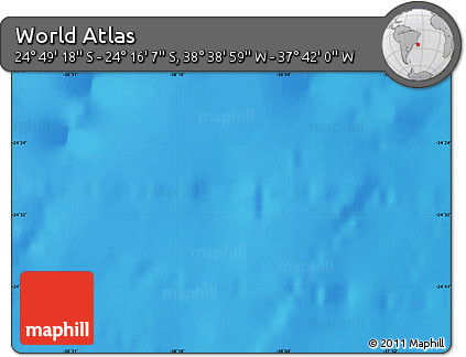 Physical Map of the Area around 24° 32' 42" S, 38° 10' 29" W