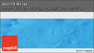 Physical Panoramic Map of the Area around 24° 32' 42" S, 38° 10' 29" W