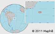 Gray Location Map of the area around 24° 32' 42" S, 39° 1' 29" W