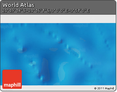 Physical 3D Map of the Area around 24° 32' 42" S, 3° 28' 30" E