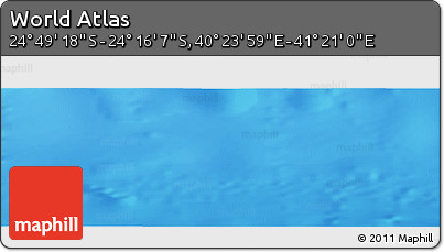 Physical Panoramic Map of the Area around 24° 32' 42" S, 40° 52' 30" E