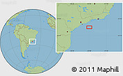 Savanna Style Location Map of the area around 24° 32' 42" S, 44° 58' 30" W