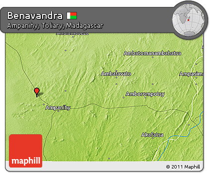Physical 3D Map of Benavandra
