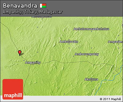 Physical 3D Map of Benavandra