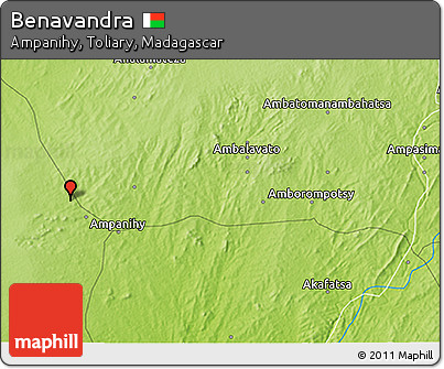 Physical 3D Map of Benavandra