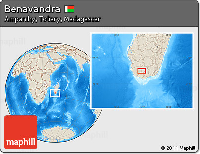 Shaded Relief Location Map of Benavandra
