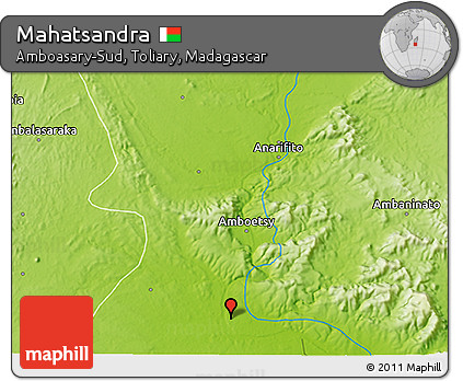 Physical 3D Map of Mahatsandra