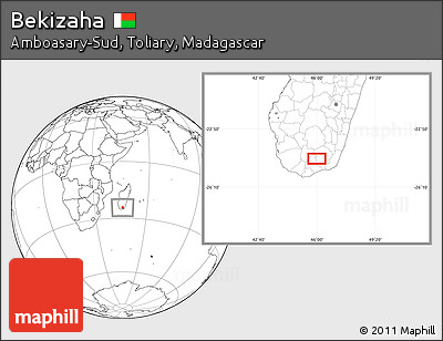 Blank Location Map of Bekizaha
