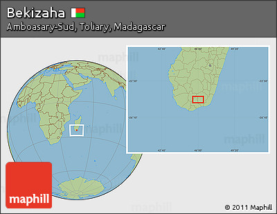 Savanna Style Location Map of Bekizaha