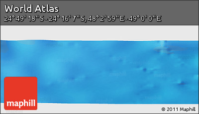 Physical Panoramic Map of the Area around 24° 32' 42" S, 48° 31' 29" E