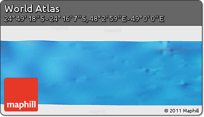 Physical Panoramic Map of the Area around 24° 32' 42" S, 48° 31' 29" E