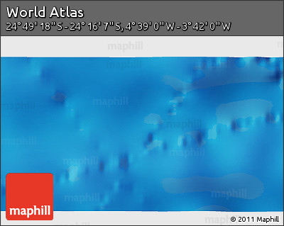 Shaded Relief 3D Map of the Area around 24° 32' 42" S, 4° 10' 30" W