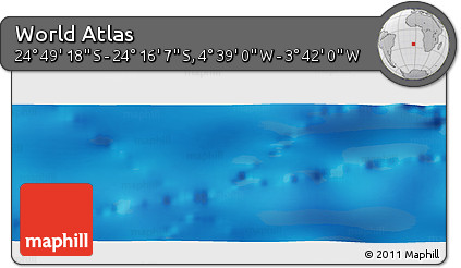 Shaded Relief Panoramic Map of the Area around 24° 32' 42" S, 4° 10' 30" W