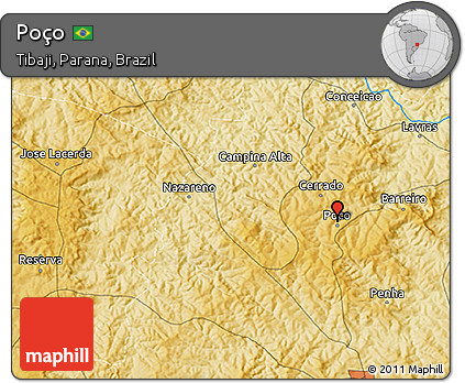 Physical 3D Map of Poço