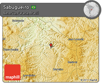 Physical 3D Map of Sabugueiro