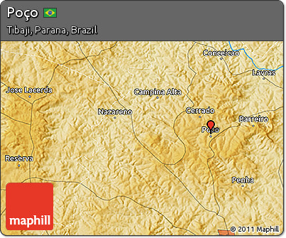 Physical 3D Map of Poço