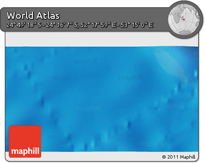 Physical 3D Map of the Area around 24° 32' 42" S, 52° 46' 29" E