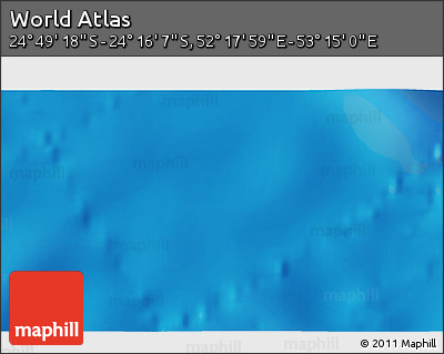 Physical 3D Map of the Area around 24° 32' 42" S, 52° 46' 29" E