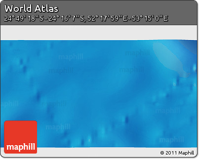 Physical 3D Map of the Area around 24° 32' 42" S, 52° 46' 29" E