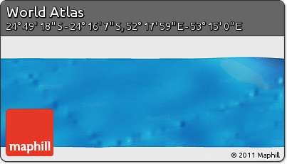 Physical Panoramic Map of the Area around 24° 32' 42" S, 52° 46' 29" E