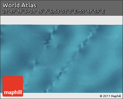 Satellite 3D Map of the Area around 24° 32' 42" S, 55° 19' 30" E