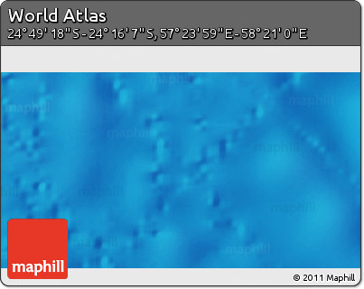 Physical 3D Map of the Area around 24° 32' 42" S, 57° 52' 30" E