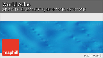 Physical Panoramic Map of the Area around 24° 32' 42" S, 58° 43' 30" E