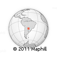 Outline Map of the Area around 24° 32' 42" S, 58° 34' 30" W, rectangular outline