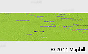 Physical Panoramic Map of the area around 24° 32' 42" S, 59° 25' 29" W