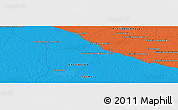 Political Panoramic Map of the area around 24° 32' 42" S, 59° 25' 29" W