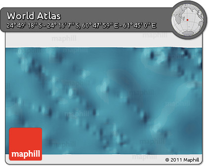 Satellite 3D Map of the Area around 24° 32' 42" S, 61° 16' 29" E