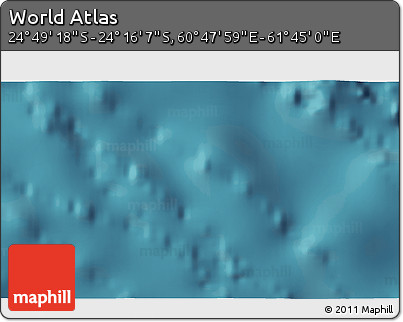 Satellite 3D Map of the Area around 24° 32' 42" S, 61° 16' 29" E
