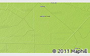 Physical 3D Map of the area around 24° 32' 42" S, 62° 49' 30" W