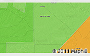 Political 3D Map of the area around 24° 32' 42" S, 62° 49' 30" W