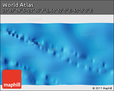 Physical 3D Map of the Area around 24° 32' 42" S, 64° 40' 30" E