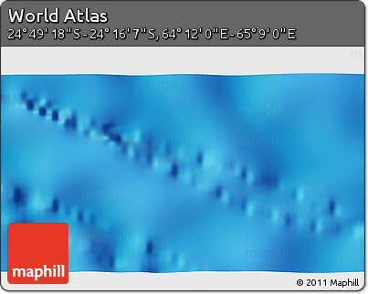Physical 3D Map of the Area around 24° 32' 42" S, 64° 40' 30" E
